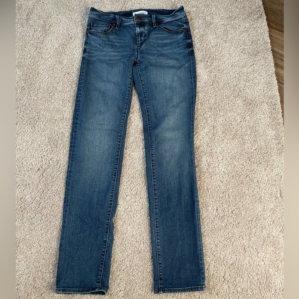 Ann Taylor LOFT Modern Straight Blue Jeans Size 25-0 Great Condition!